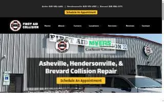 First Aid Collision Hendersonville website