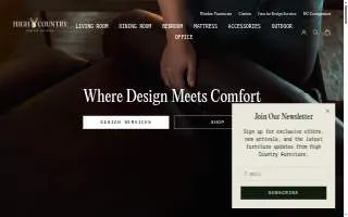 High Country Furniture & Design website