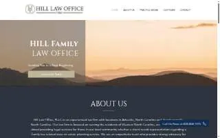 Hill Family Law Hendersonville website