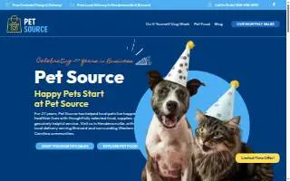 Pet Source of Hendersonville website