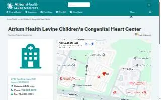 Atrium Health Levine Children's Congenital Heart Center of Hickory website
