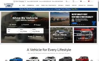 Cloninger Ford of Hickory website