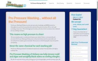 Pro Pressure Washing NC LLC website