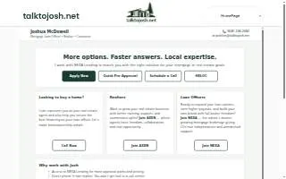 Talktojosh website