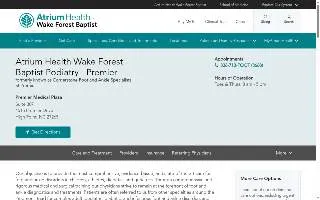 Atrium Health Wake Forest Baptist Podiatry - Premier website