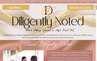 Diligently Noted: Mobile Notary Services website