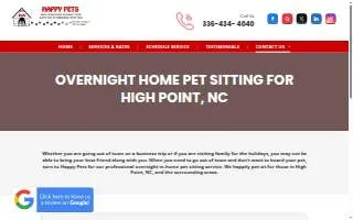 Happy Pets In-Your-Home Pet Sitting website