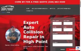 High Point Body & Paint website