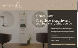 Meraki Salon website