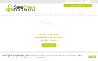 Save Green Self Storage High Point website