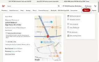 Walgreens Pharmacy website