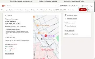 Walgreens Pharmacy website