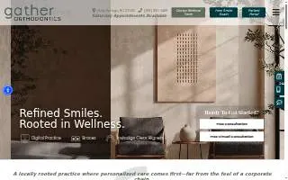 Gather Orthodontics website