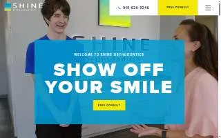 Shine Orthodontics of Holly Springs website