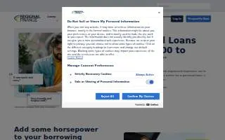 Regional Finance of Hope Mills website