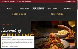 Firebirds Wood Fired Grill website