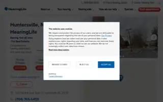 Hearing Healthcare Centers of Huntersville website
