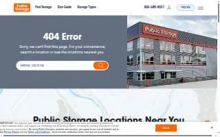 Public Storage of Indian Trail website