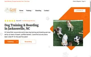 Camp Mutt Dog Training & Boarding website