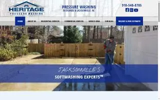 Heritage Pressure Washing website