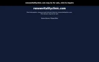 Renew Vitality Testosterone Clinic of Jacksonville website