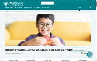 Atrium Health Levine Children's Cabarrus Pediatrics of Kannapolis website