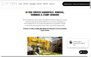 Hi Tree Service of Kannapolis website