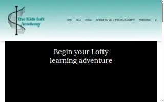 The Kids Loft Academy website