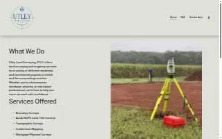 Utley Land Surveying, PLLC of Kannapolis website