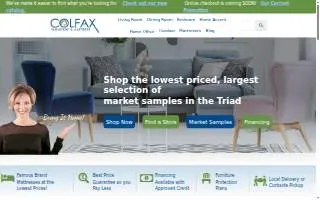 Colfax Furniture & Mattress website