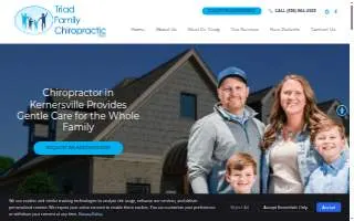 Triad Family Chiropractic website