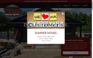 Triad Mulch Supply, INC. website