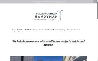 Black Mountain Handyman, LLC website