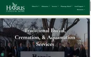 Harris Funeral Home of Kings Mountain website