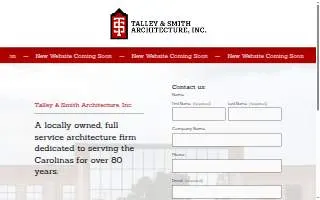 Talley & Smith Architecture, Inc. of Kings Mountain website