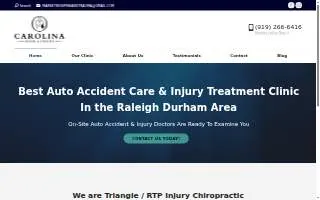 Carolina Spine and Injury website