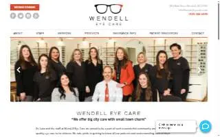 Wendell Eye Care website