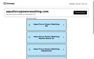AquaForce Powerwashing of Laurinburg website