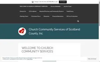 Church Community Services website