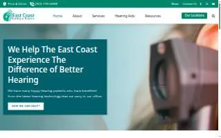 East Coast Hearing and Balance of Leland website