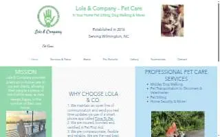 Lola & Company - Pet Care of Leland website