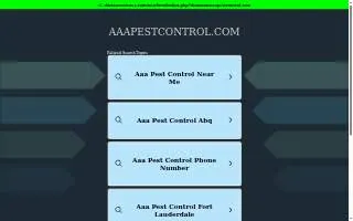 AAA Pest Control of Lenoir website