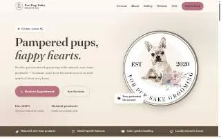 For Pup Sake Grooming website