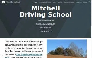 Mitchell Driving School website