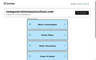 New Generation Music School website
