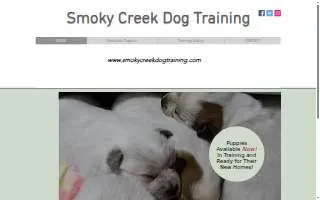 Smoky Creek Dog Training website