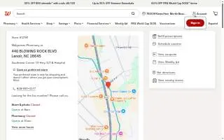 Walgreens Pharmacy of Lenoir website