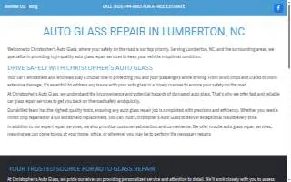Christopher's Auto Glass of Lumberton website