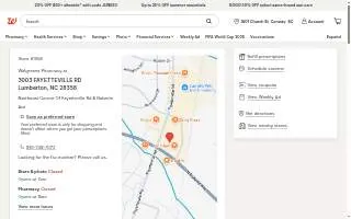 Walgreens of Lumberton website