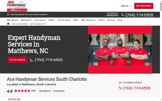 Handyman services of Matthews website